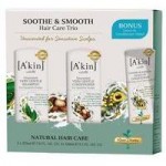 A´kin Soothe & Smooth Hair Trio with Bonus Leave in Conditioner