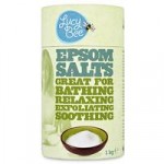 Lucy Bee Epsom Salts 1kg – for bathing, relaxing, exfoliating and s…